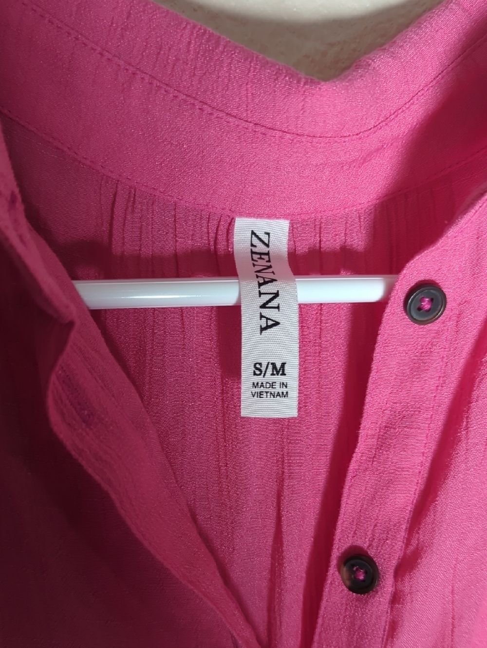 Zenana Pink Button-Front Women’s Shirt Dress